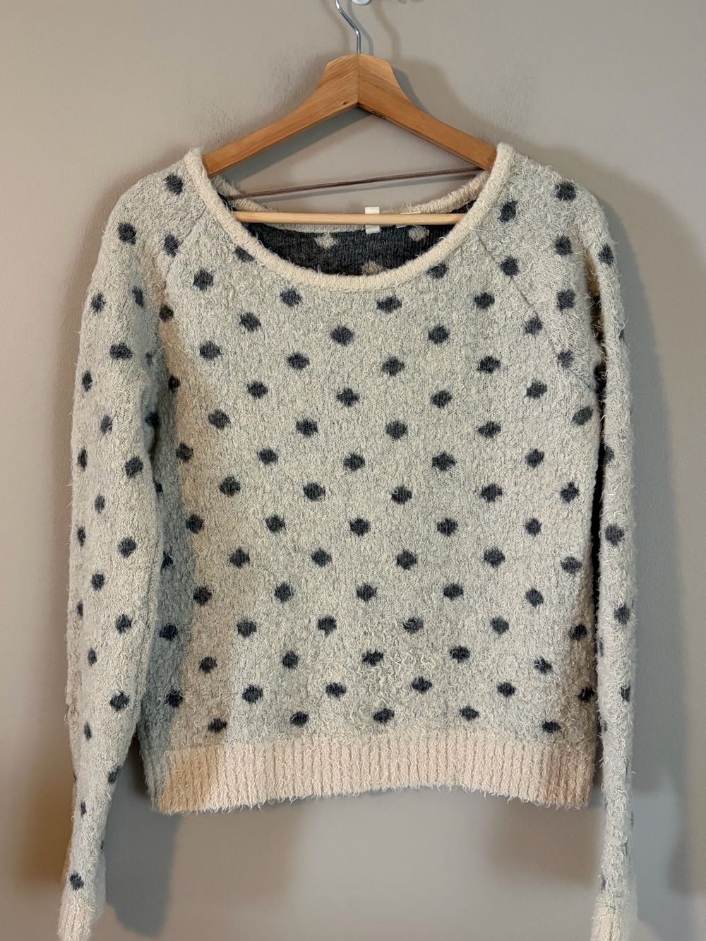 Anthropologie Moth Polka Dot Sweater L